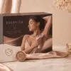 FAUSTINA beauty device packaging displayed with warranty protection symbols
