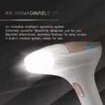 FAUSTINA 2IN1 IPL device with illuminated treatment window for at-home hair removal and skin rejuvenation